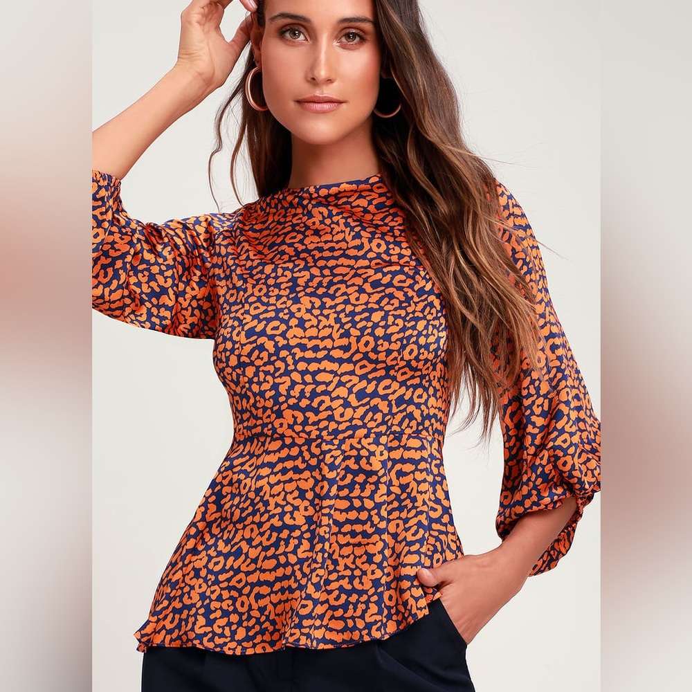 Lulu’s Leopard Peplum Blouse